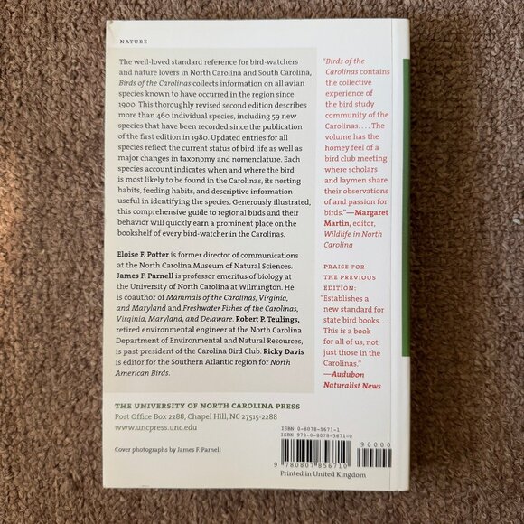 Birds of the Carolinas 2nd Edition by Eloise Potter - Picture 2 of 4